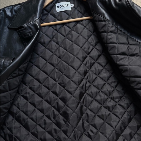 ROSAE PARIS Le Doyle Leather Jacket Size - US 10 Large - Picture 9 of 11